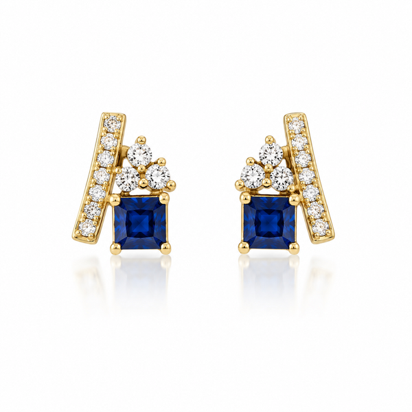 14K Yellow Sapphire Stud Earrings Morin Jewelers Southbridge, MA