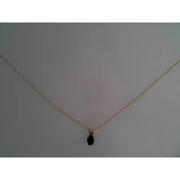 14K Yellow Sapphire Drop Pendant Necklace
