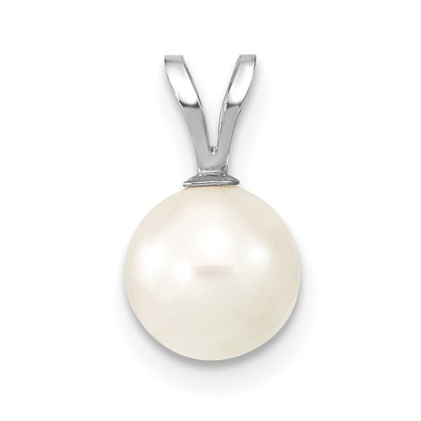 14K White Cultured Fresh Water Pearl Pendant Morin Jewelers Southbridge, MA