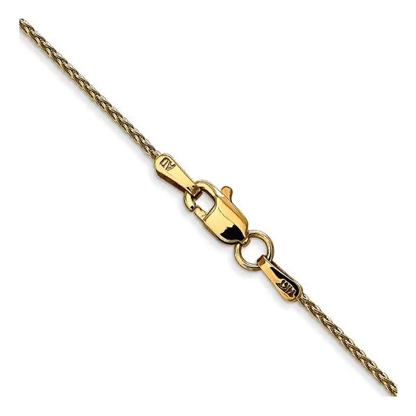 Yellow Polished 14 Karat Round Wheat Chain Image 2 Morin Jewelers Southbridge, MA