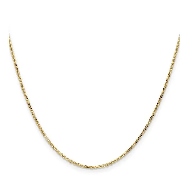 14K Yellow Gold Diamond Cut Open Link Chain Image 3 Morin Jewelers Southbridge, MA