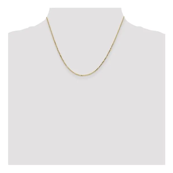 14K Yellow Gold Diamond Cut Open Link Chain Image 4 Morin Jewelers Southbridge, MA