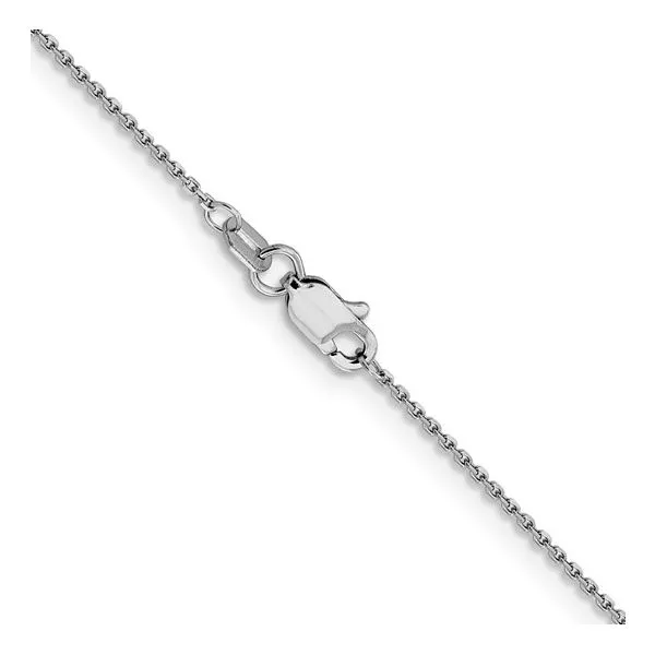 14K White Gold Diamond-cut Round Open Link Cable Chain Image 2 Morin Jewelers Southbridge, MA
