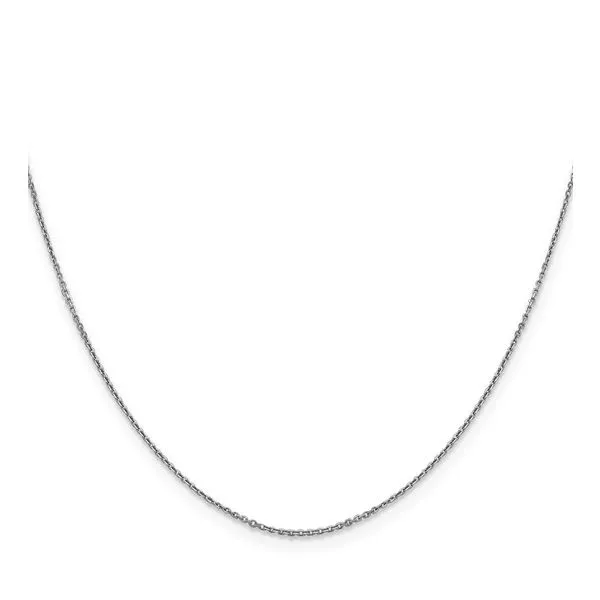 14K White Gold Diamond-cut Round Open Link Cable Chain Image 3 Morin Jewelers Southbridge, MA