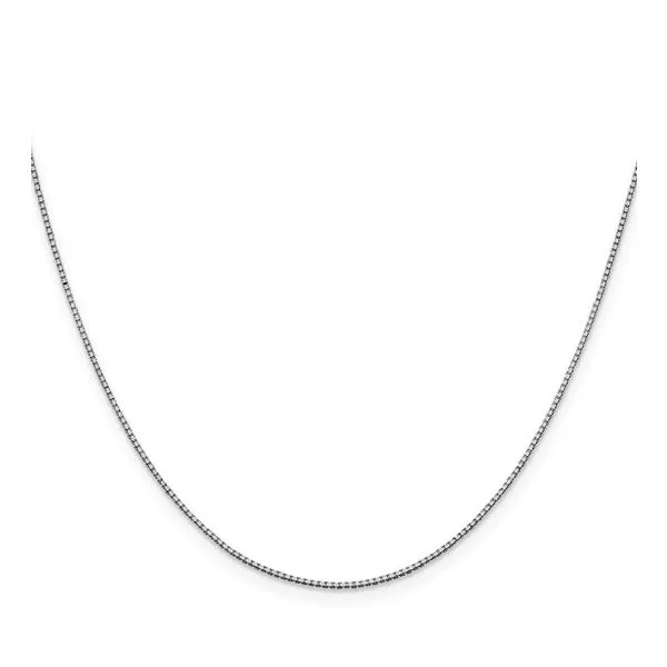 14K White Gold Box Chain