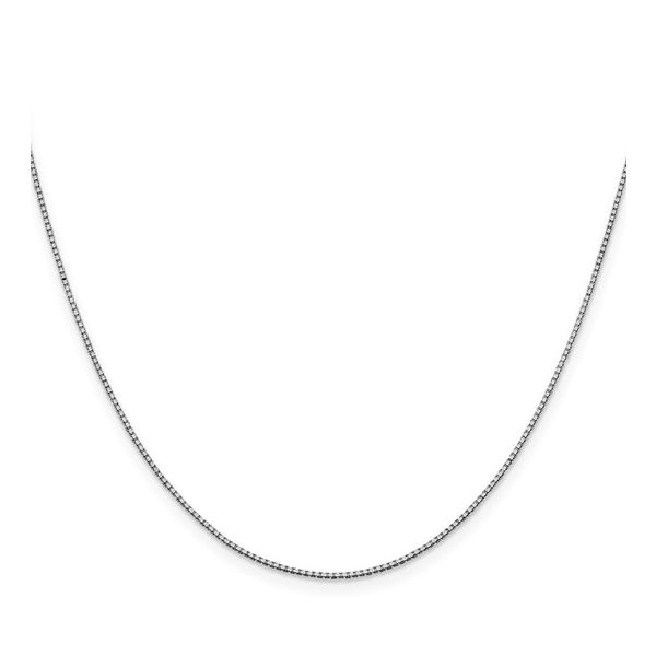 14K White Gold Box Chain Image 2 Morin Jewelers Southbridge, MA