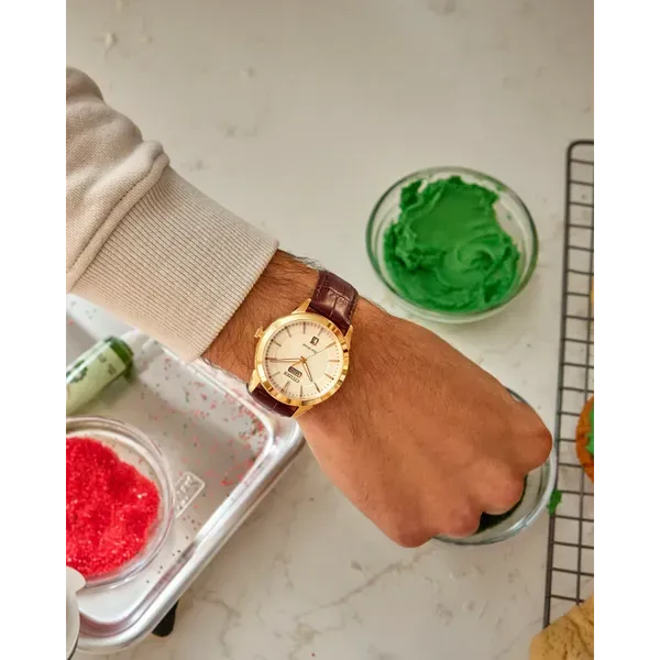 Men's Yellow Base Metal Dress Watch Image 4 Morin Jewelers Southbridge, MA