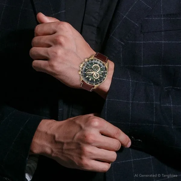 Men's Yellow Base Metal Dress Watch Image 4 Morin Jewelers Southbridge, MA