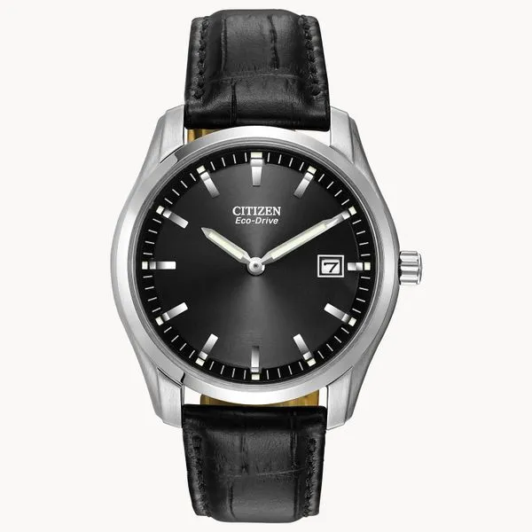 CITIZEN Eco-Drive Classic White Base Mens Metal Dress Watch Morin Jewelers Southbridge, MA