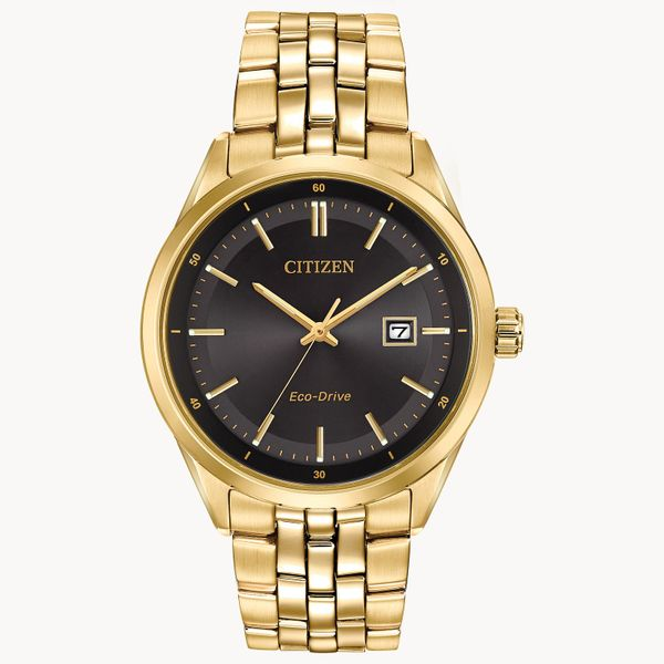CITIZEN Eco-Drive Dress/Classic Mens Yellow Stainless Steel Dress Watch Morin Jewelers Southbridge, MA