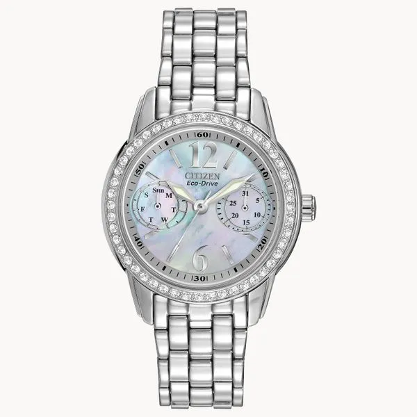 CITIZEN Eco-Drive Ladies White Stainless Steel Dress Watch similar item image