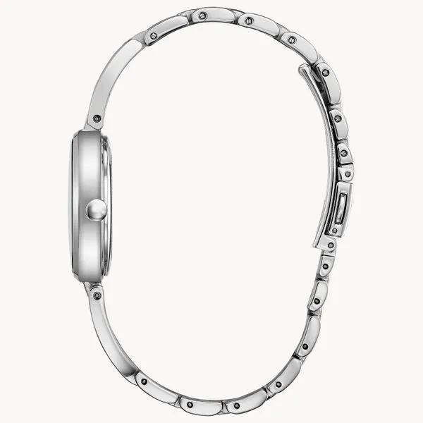 CITIZEN Eco-Drive Ladies White Stainless Steel Dress Watch Image 3 Morin Jewelers Southbridge, MA