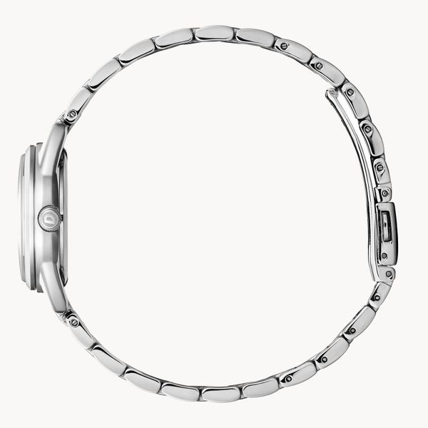 CITIZEN Eco-Drive Ladies White Platinum Dress Watch Image 3 Morin Jewelers Southbridge, MA