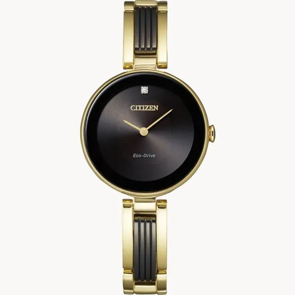 CITIZEN Eco-Drive Ladies Yellow Base Metal Dress Watch Morin Jewelers Southbridge, MA