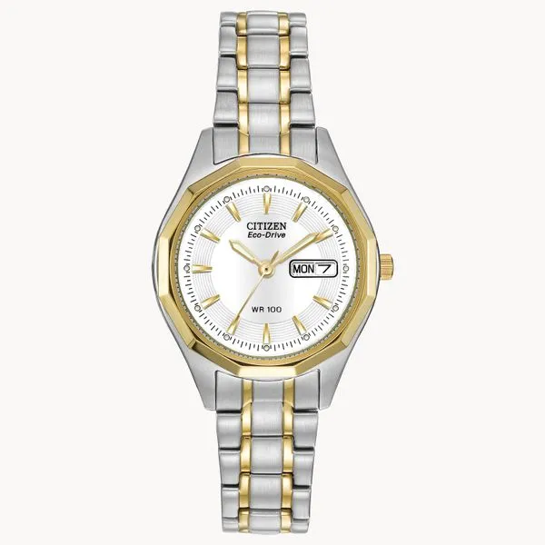 CITIZEN Eco-Drive Ladies Two-Tone Stainless Steel Dress Watch Morin Jewelers Southbridge, MA