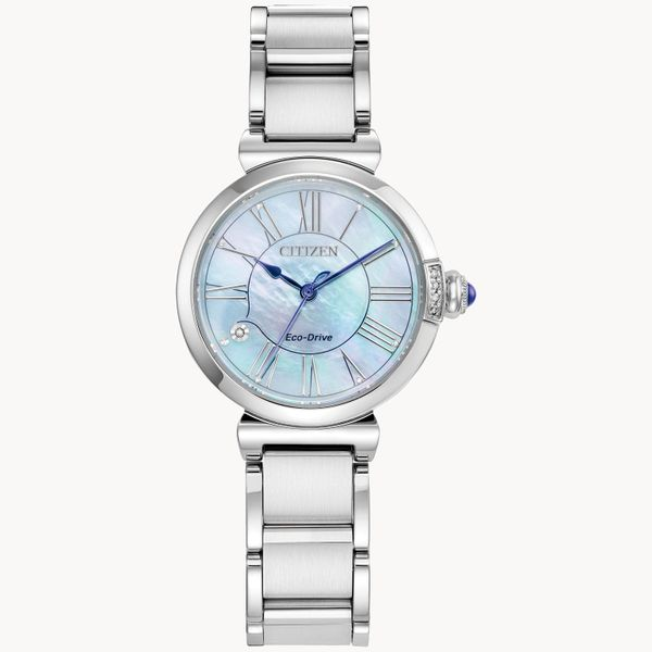 CITIZEN Eco-Drive Ladies White Stainless Steel Dress Watch Morin Jewelers Southbridge, MA