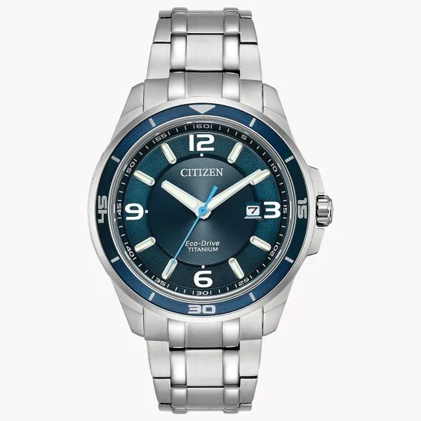 CITIZEN Eco-Drive Titanium Mens White Stainless Steel Dress Watch Morin Jewelers Southbridge, MA