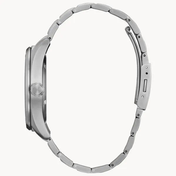 CITIZEN Eco-Drive Titanium Mens White Stainless Steel Dress Watch Image 2 Morin Jewelers Southbridge, MA