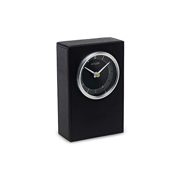 Citizen Black Decorative Desk Clock Image 2 Morin Jewelers Southbridge, MA