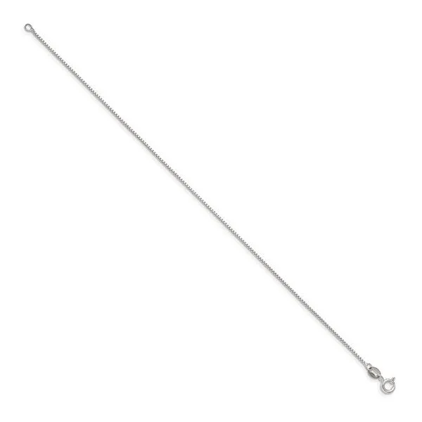 White Sterling Silver Box Chain Image 2 Morin Jewelers Southbridge, MA