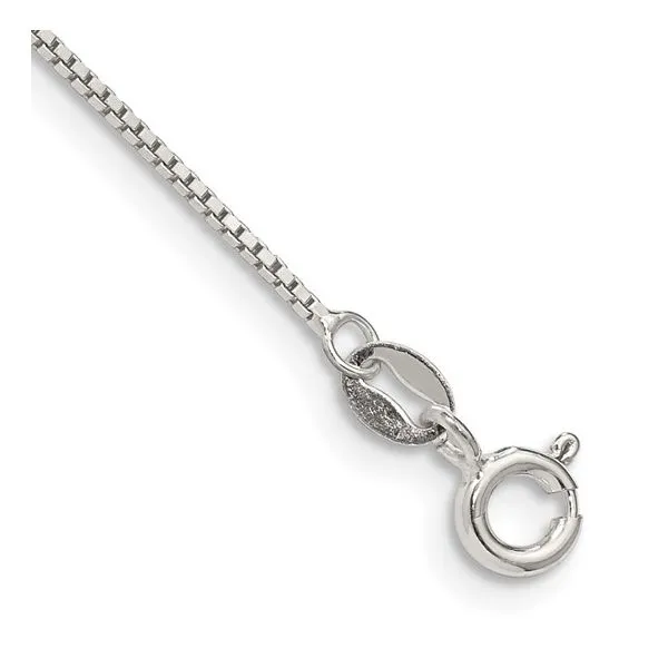 White Sterling Silver Box Chain Morin Jewelers Southbridge, MA