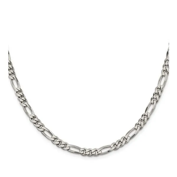 White Sterling Silver Figaro Chain Image 2 Morin Jewelers Southbridge, MA