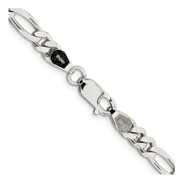 White Sterling Silver Figaro Chain Image 3 Morin Jewelers Southbridge, MA
