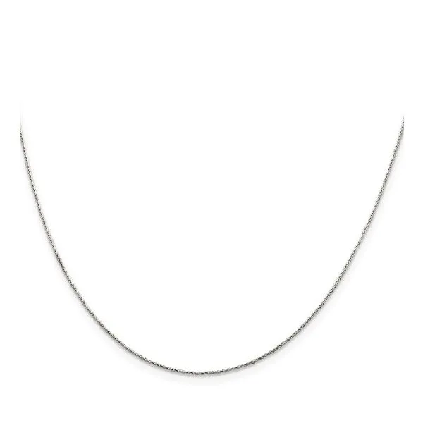 White Sterling Silver Round Wheat Chain Image 2 Morin Jewelers Southbridge, MA