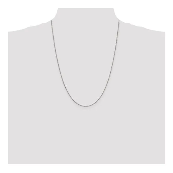 White Sterling Silver Box Chain Image 4 Morin Jewelers Southbridge, MA
