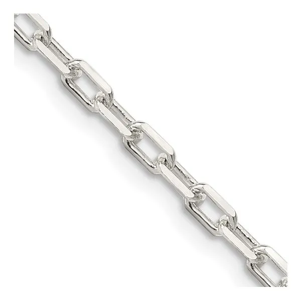 Sterling Silver Diamond Cut Long Link Cable Chain Morin Jewelers Southbridge, MA
