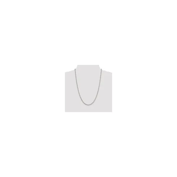 Sterling Silver Adjustable Rolo Chain Image 3 Morin Jewelers Southbridge, MA