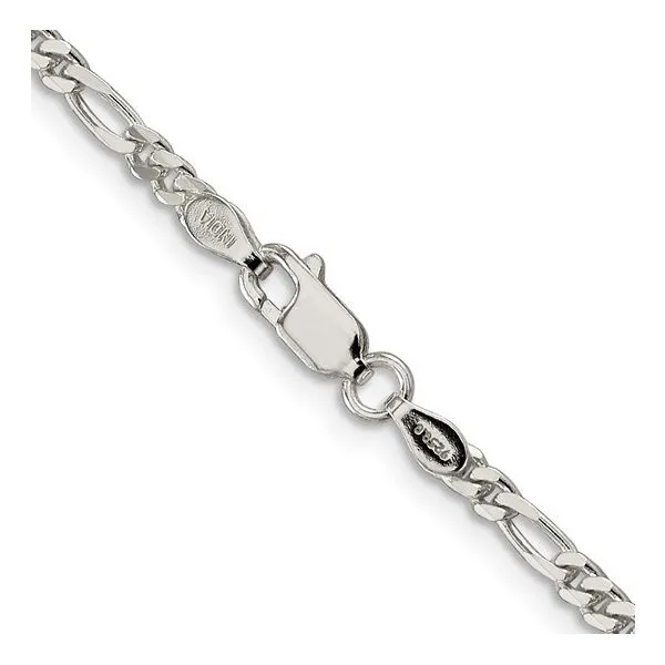Sterling Silver 2.85mm Figaro Chain Image 3 Morin Jewelers Southbridge, MA