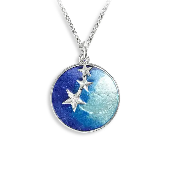 Blue 2-Part Round 3 Stars Necklace Morin Jewelers Southbridge, MA