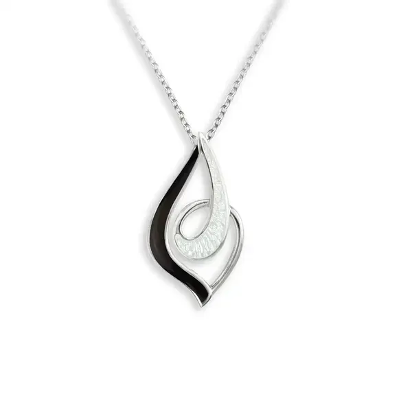 Sterling Silver Black Marquise Necklace Morin Jewelers Southbridge, MA