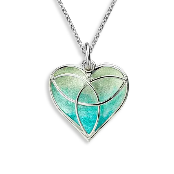 Sterling Silver Green Heart Celtic Necklace Morin Jewelers Southbridge, MA