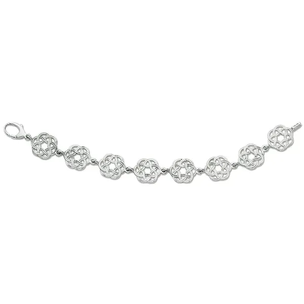 White Sterling Silver Fancy Link Bracelet Morin Jewelers Southbridge, MA