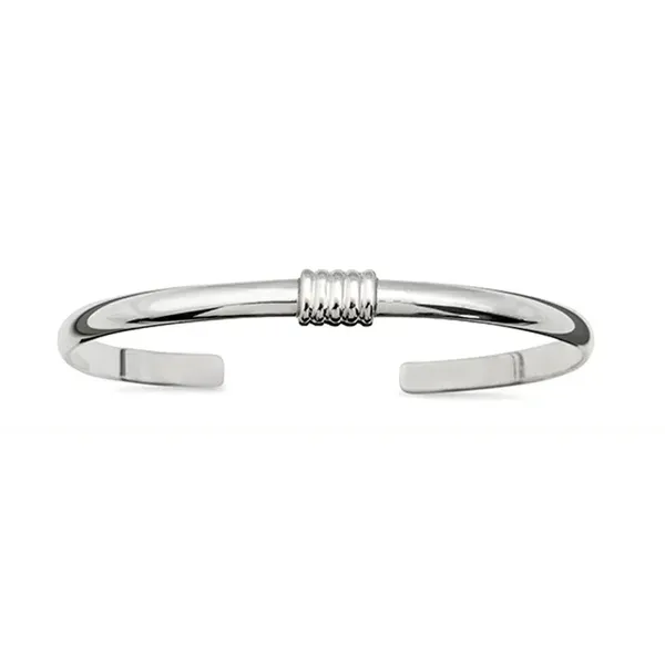 White Sterling Silver Bangle Bracelet Morin Jewelers Southbridge, MA