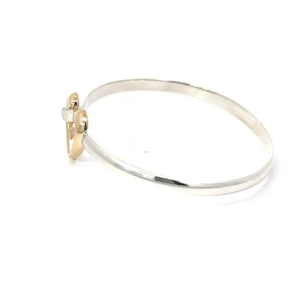 Open Heart Bangle Bracelet Image 3 Morin Jewelers Southbridge, MA