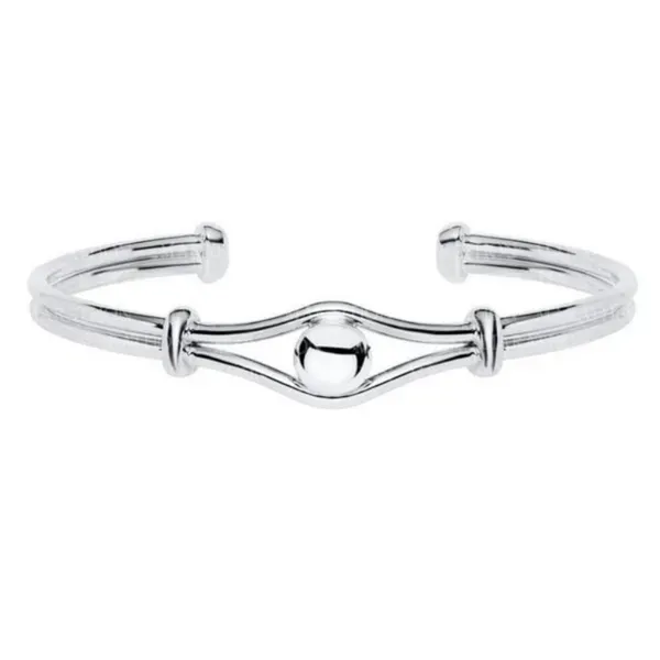 Sterling Silver Split Shank Bead Cuff Bracelet Morin Jewelers Southbridge, MA