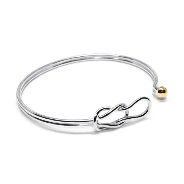 Cape Cod Sterling Silver and 14K Yellow Nautical Knot Loop Bracelet Image 2 Morin Jewelers Southbridge, MA