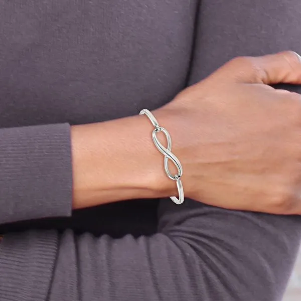 Sterling Silver Infinity Bangle Bracelet Image 2 Morin Jewelers Southbridge, MA