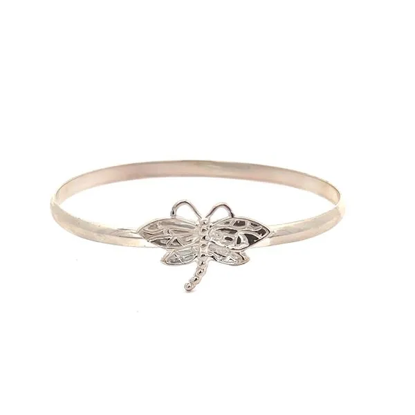 White Sterling Silver Butterfly Bangle Bracelet Morin Jewelers Southbridge, MA