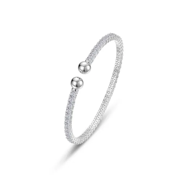 Sterling Silver Sphere Tennis Cuff Morin Jewelers Southbridge, MA