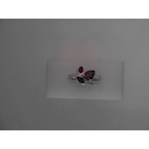 Sterling Silver Contemporary Amethyst, Iolite, and Garnet Ring Morin Jewelers Southbridge, MA