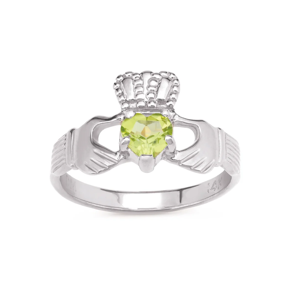 Ladies August Birthstone Claddagh Ring Morin Jewelers Southbridge, MA