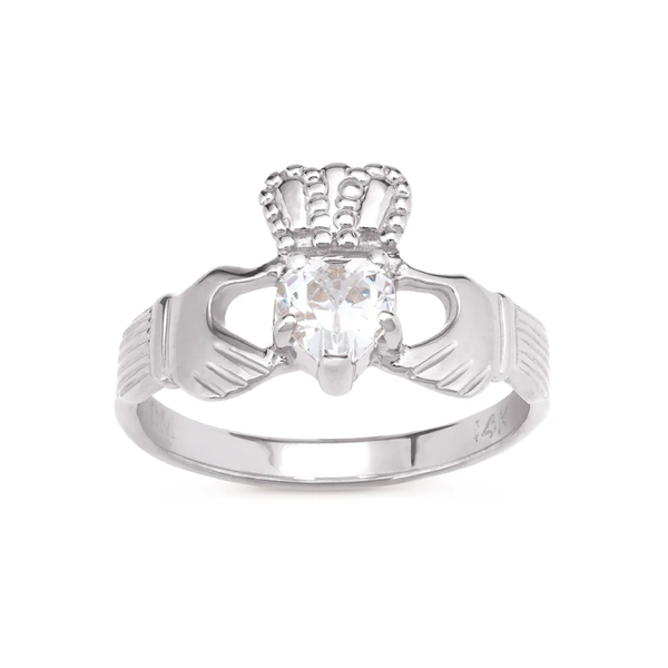 Ladies April Birthstone Claddagh Ring Morin Jewelers Southbridge, MA