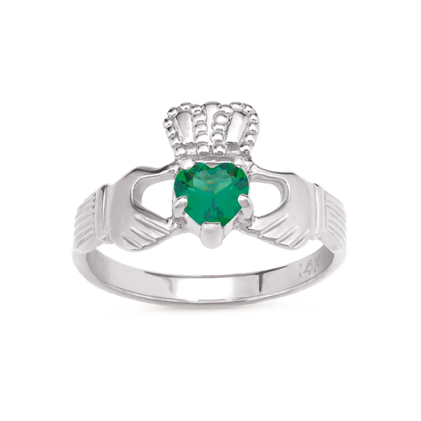Ladies May Birthstone Claddagh Ring Morin Jewelers Southbridge, MA