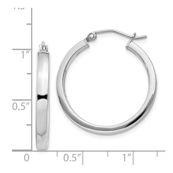 Women's Sterling Silver Large Hoop Earrings Image 3 Morin Jewelers Southbridge, MA
