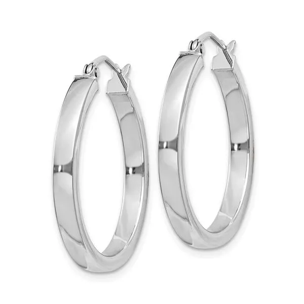 Women's Sterling Silver Large Hoop Earrings Morin Jewelers Southbridge, MA