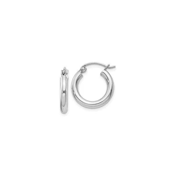 Silver Round Hoop Earrings Morin Jewelers Southbridge, MA